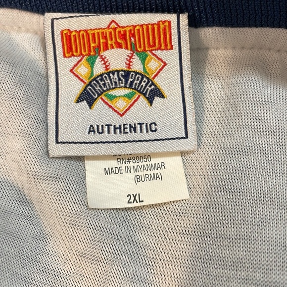 Cooperstown Dreams Park Men’s 2XL Navy V Neck Lined Windbreaker Pullover - Picture 7 of 8